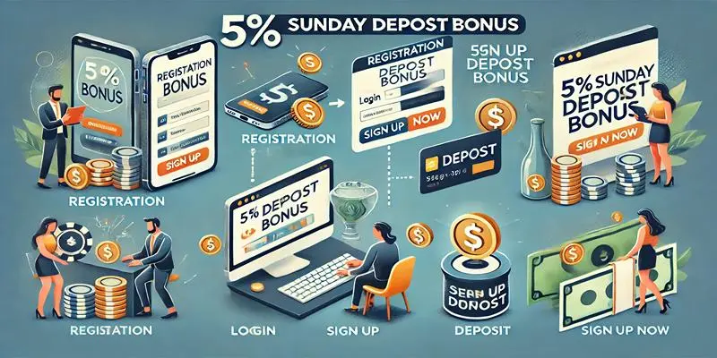 Hướng dẫn nhận thưởng nạp 5% chủ nhật hàng tuần